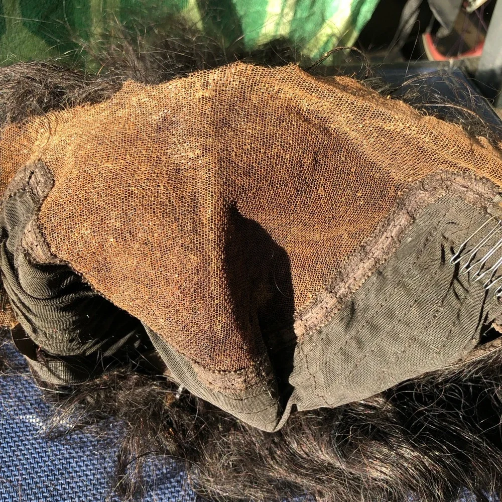 24” Choc Brown Human Hair Wig lace closure